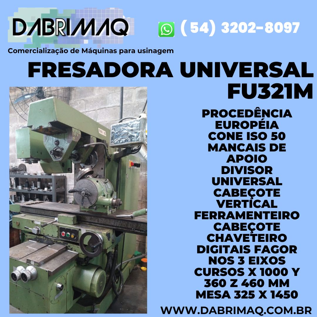 Fresadora Universal FU321M Européia