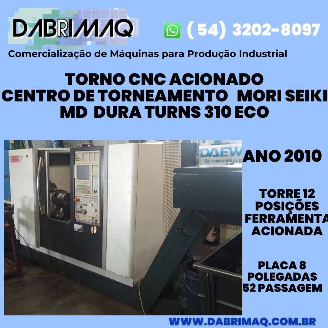 Torno CNC Acionado Mori Seiki Md Dura Turns 310 Eco