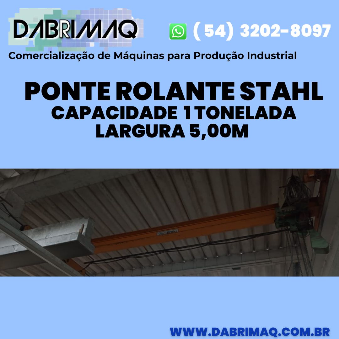 Ponte Rolante Stahl Cap 1 Ton X 5,0m