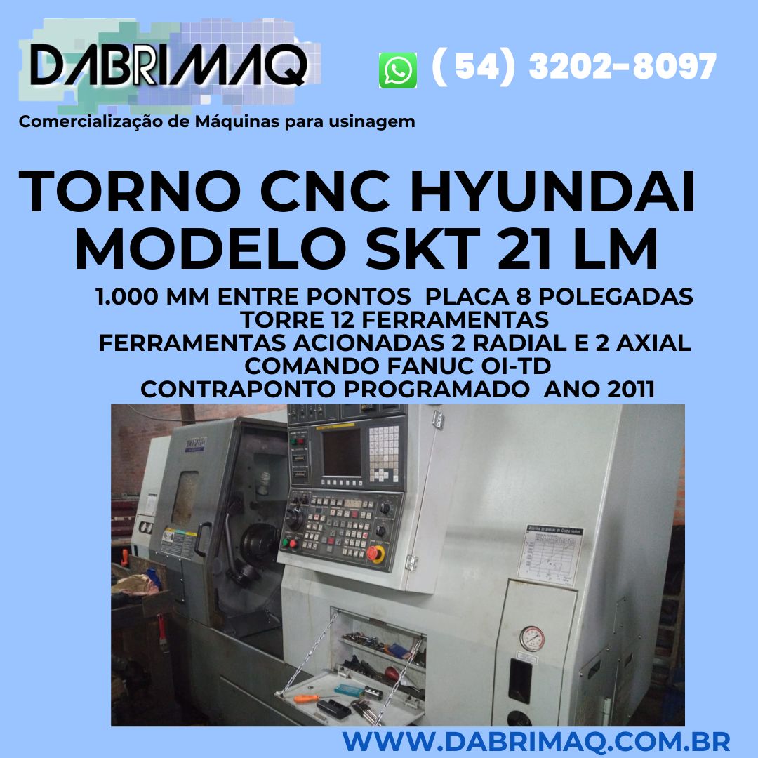 Torno CNC Hyundai SKT 21LM