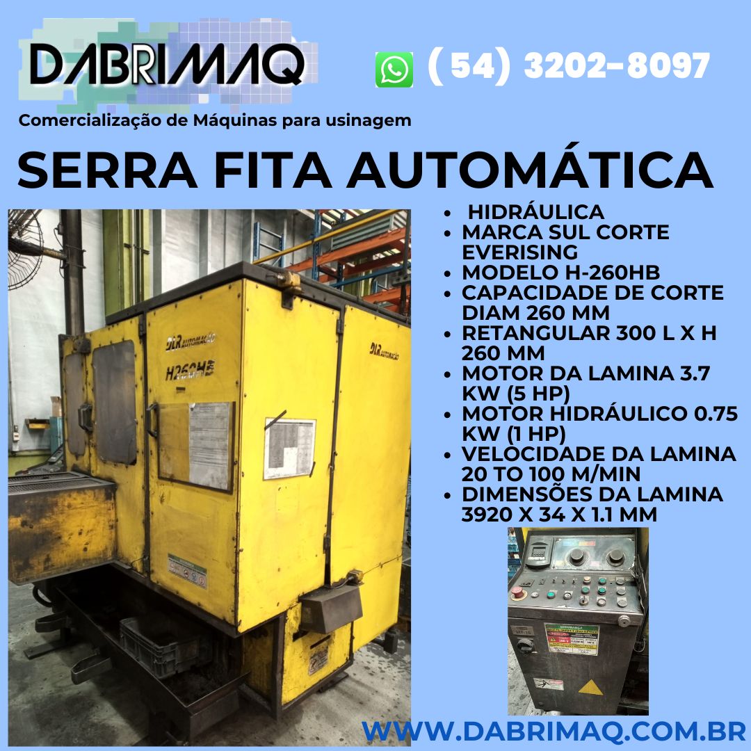 Serra Fita Automática hidráulica Sul Corte EVERISING