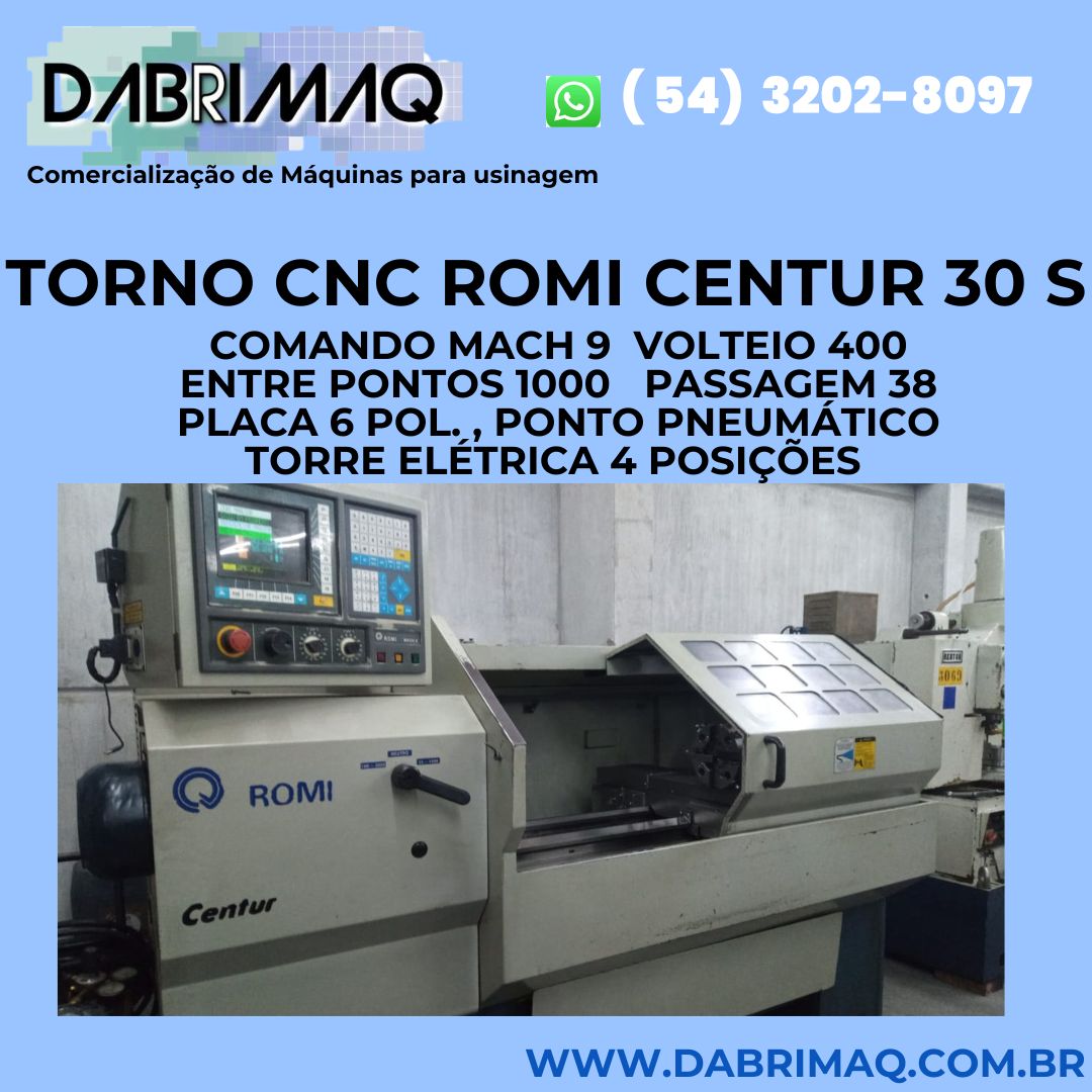 Torno CNC Romi Centur 30 S