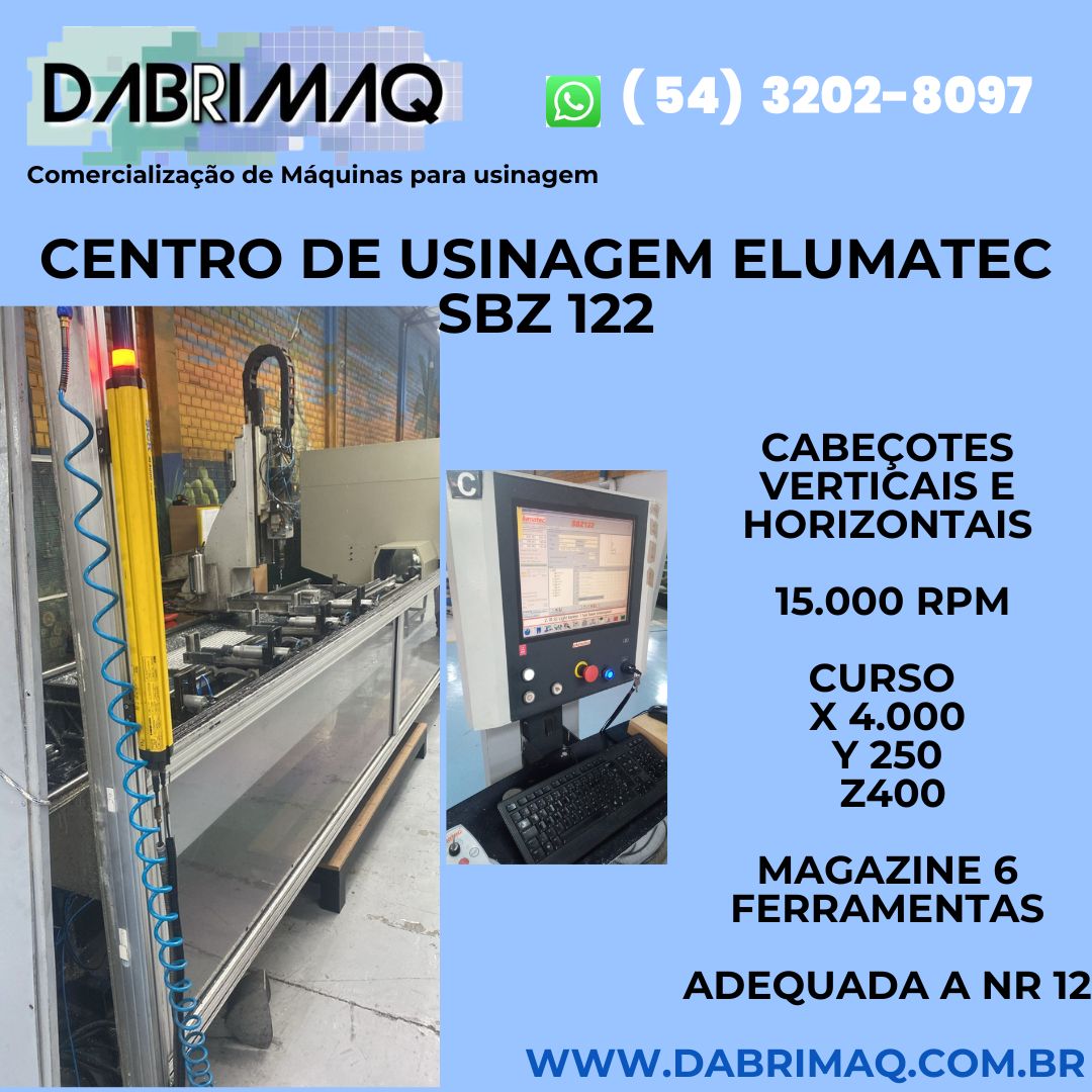 Centro de usinagem Elumatec SBZ 122