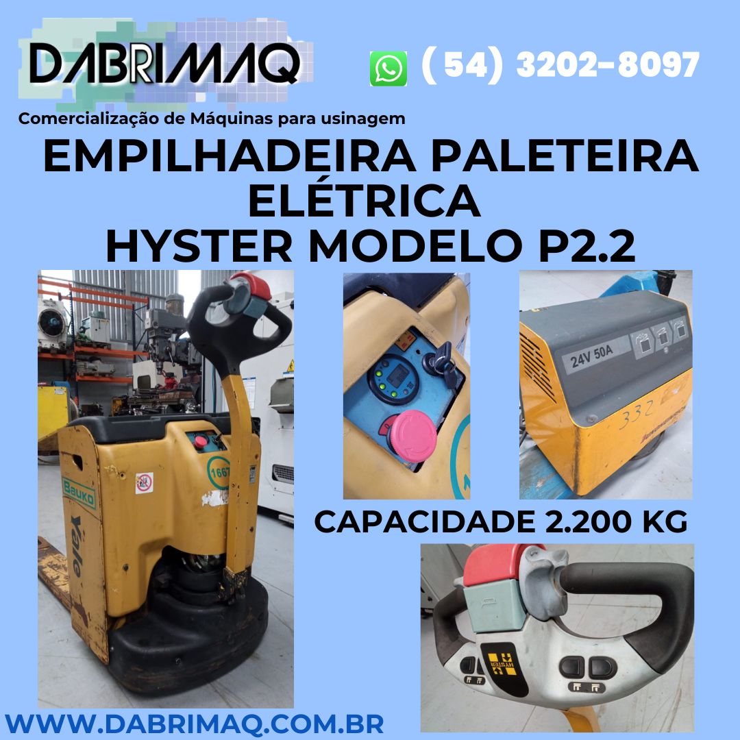 Empilhadeira Paleteira Eletrica Hyster Md P2.2