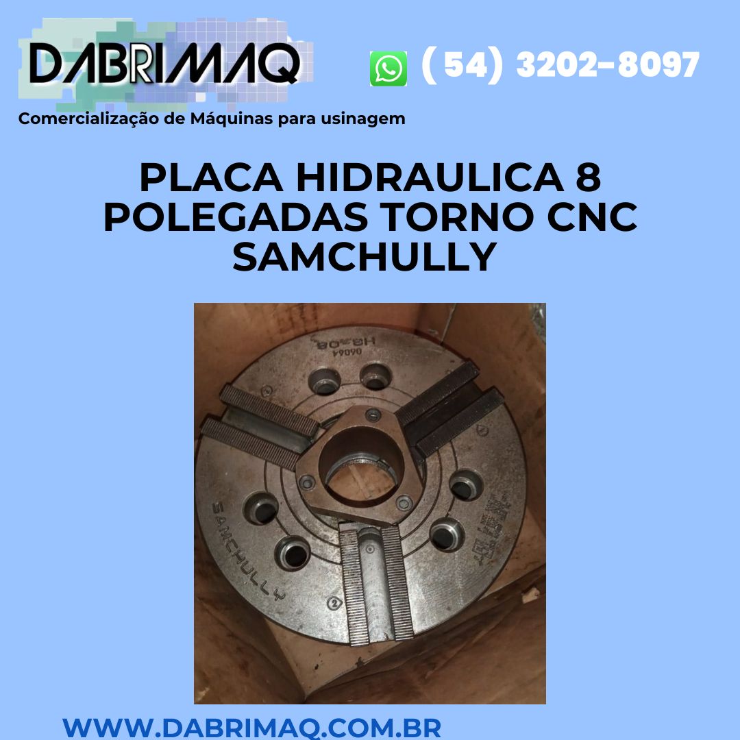 Placa Hidráulica 8 Pol Torno CNC Samchully