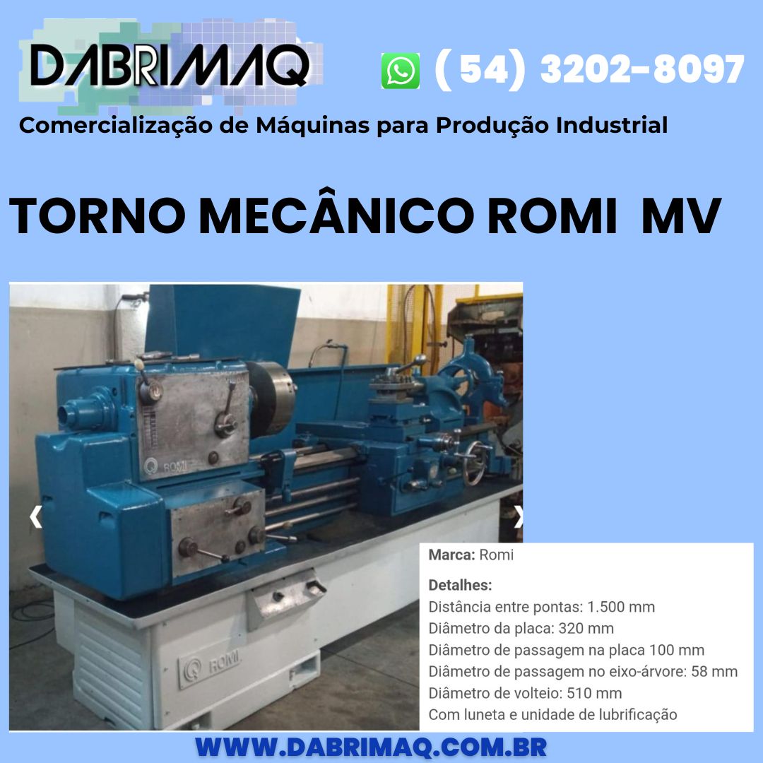 Torno mecânico Romi MV