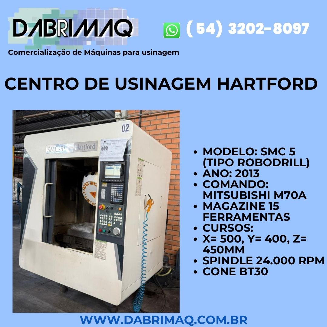 Centro de Usinagem Hartford SMC 5 (tipo Robodrill)