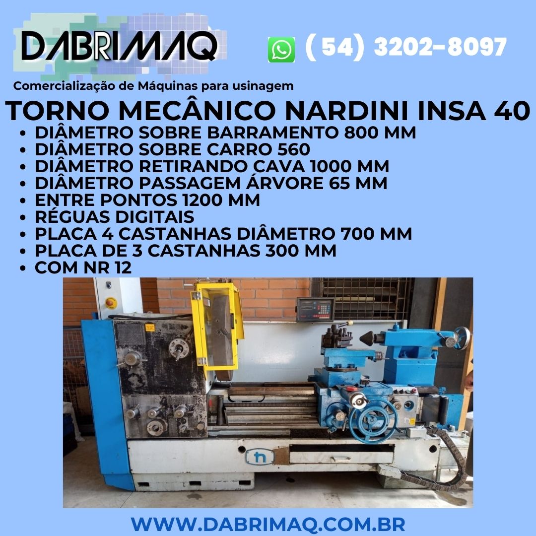 Torno Mecânico Nardini INSA 40