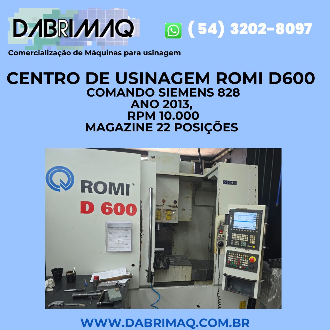 Centro de usinagem Romi D600
