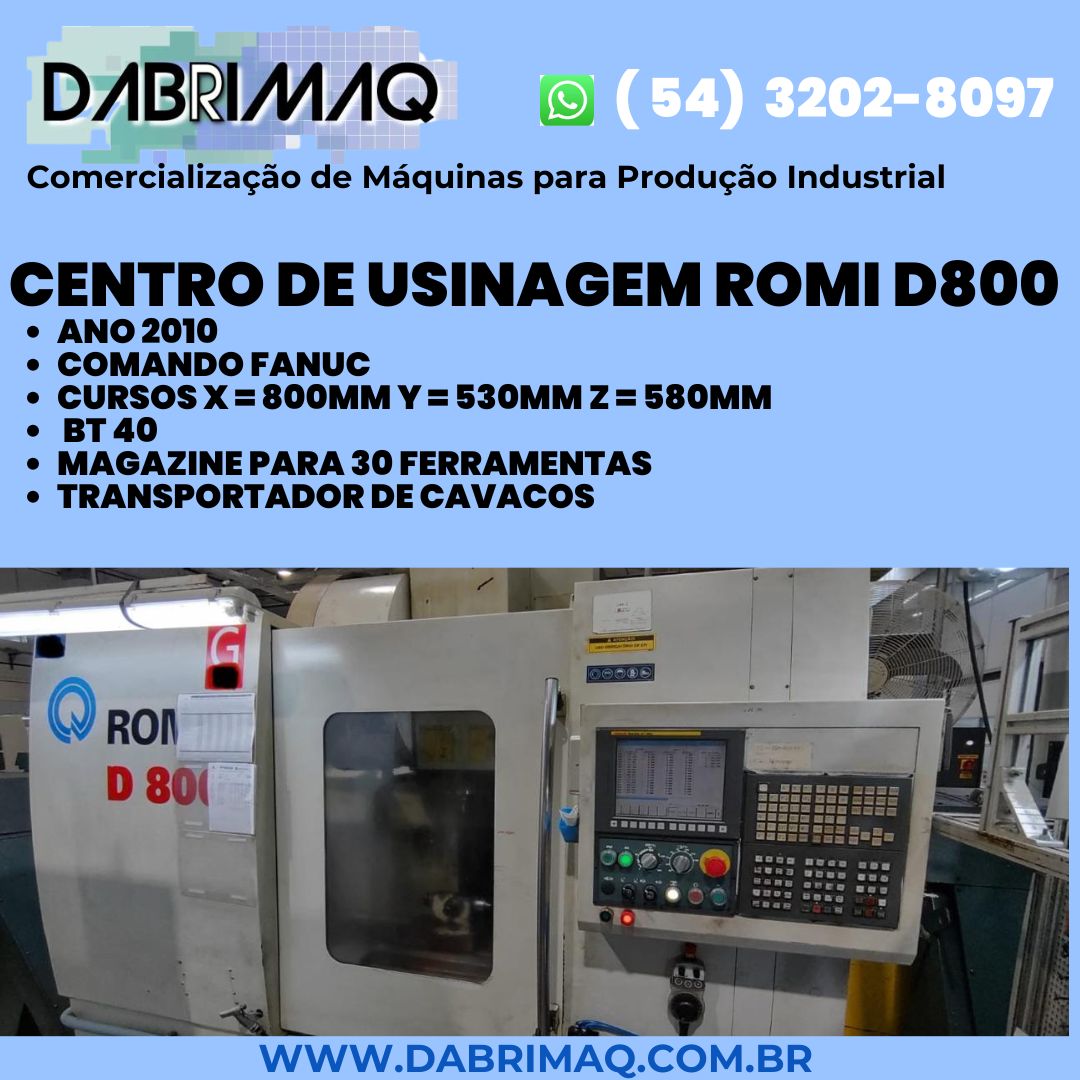 Centro de Usinagem Romi D800