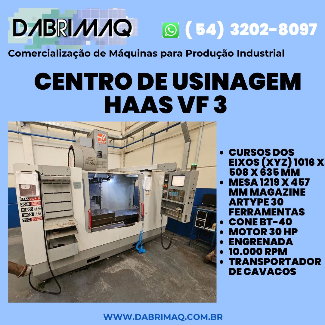Centro de Usinagem Haas VF 3