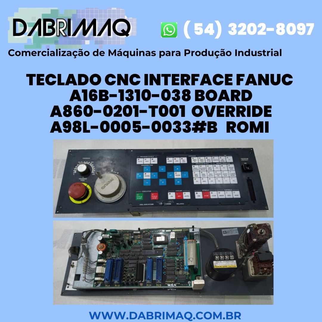 Teclado CNC  Interface FANUC