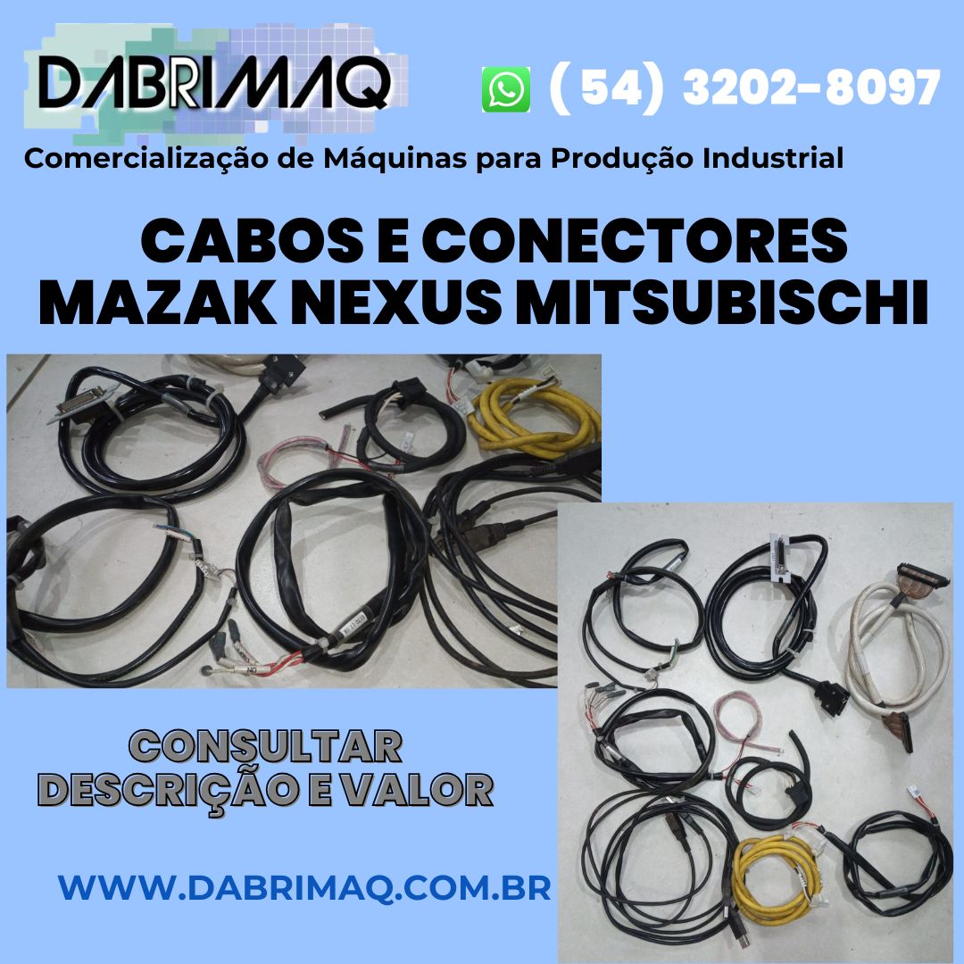 Cabos e conectores Mazak Nexus Mitsubischi  