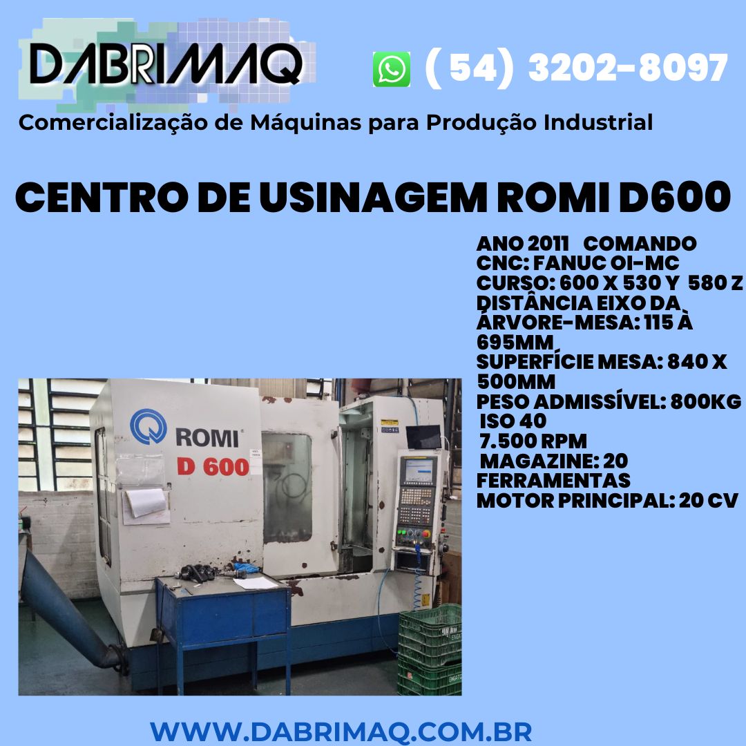 Centro de Usinagem ROMI D600