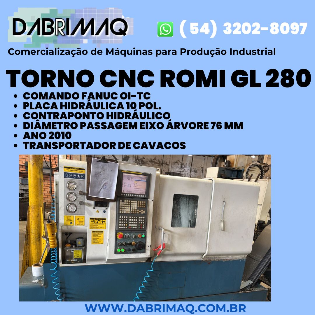 Torno CNC Romi GL 280