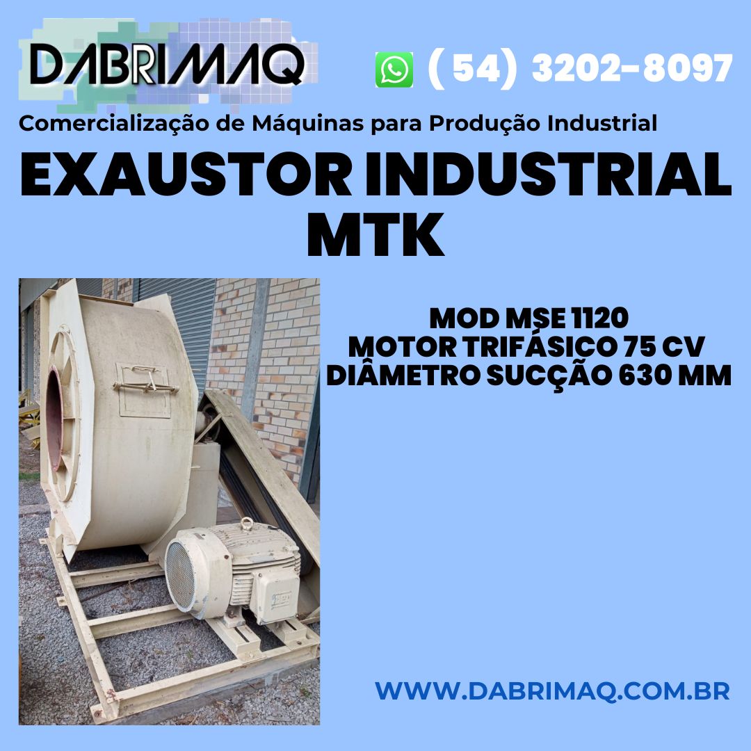 Exaustor Industrial MTK Modelo MSE 1120