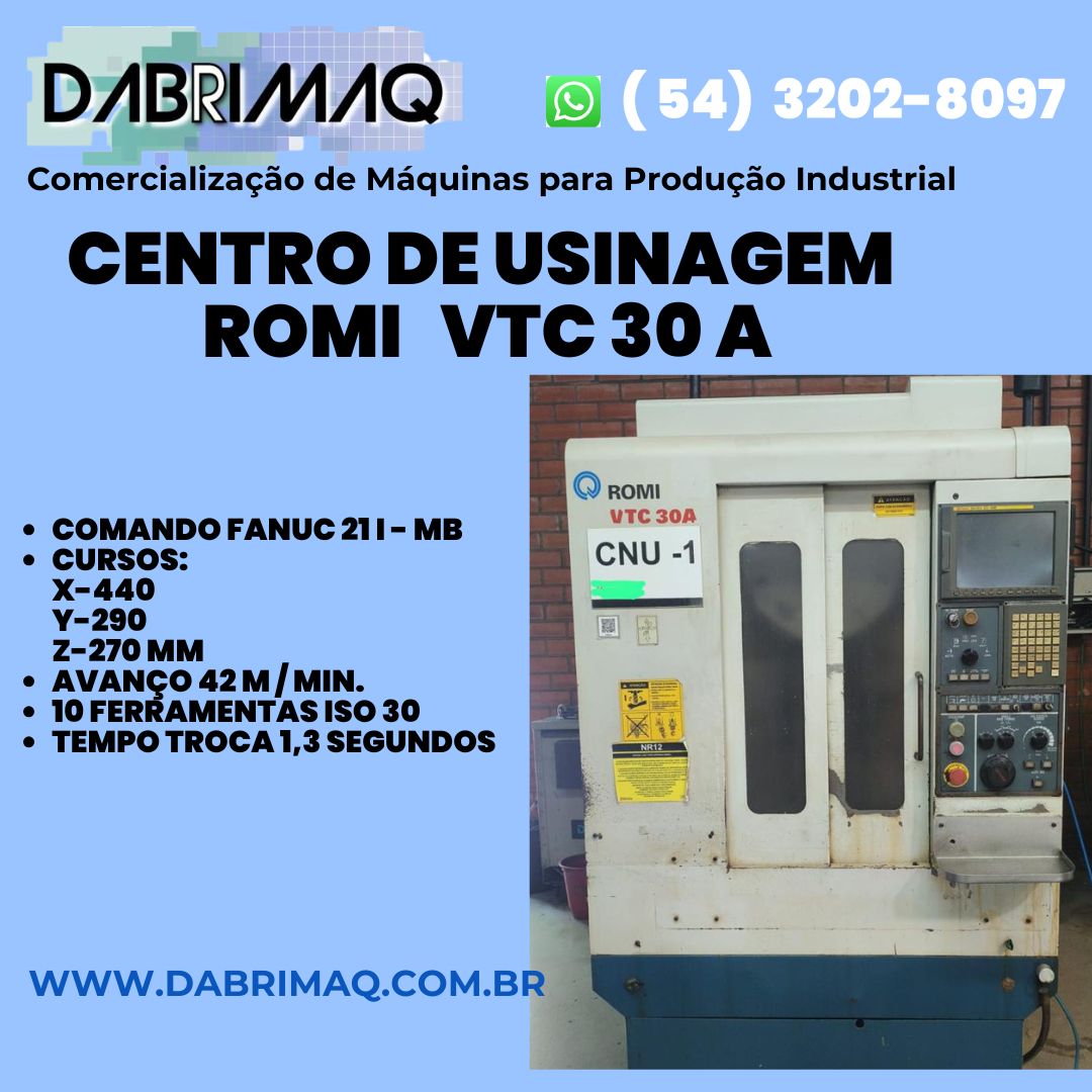 Centro de Usinagem Romi VTC 30 A