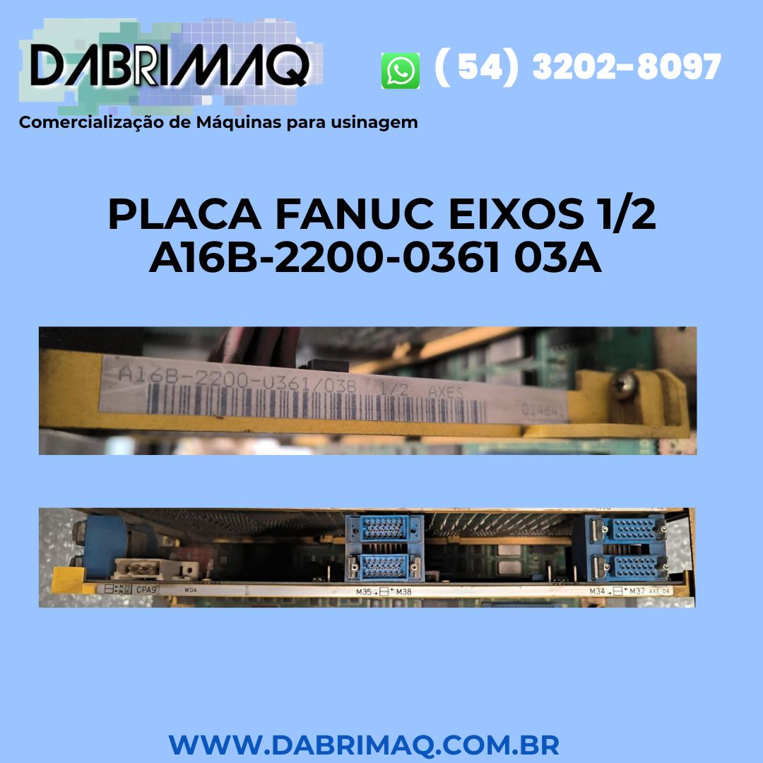 Placa Fanuc eixos 1 2 A16B-2200-0361 03A