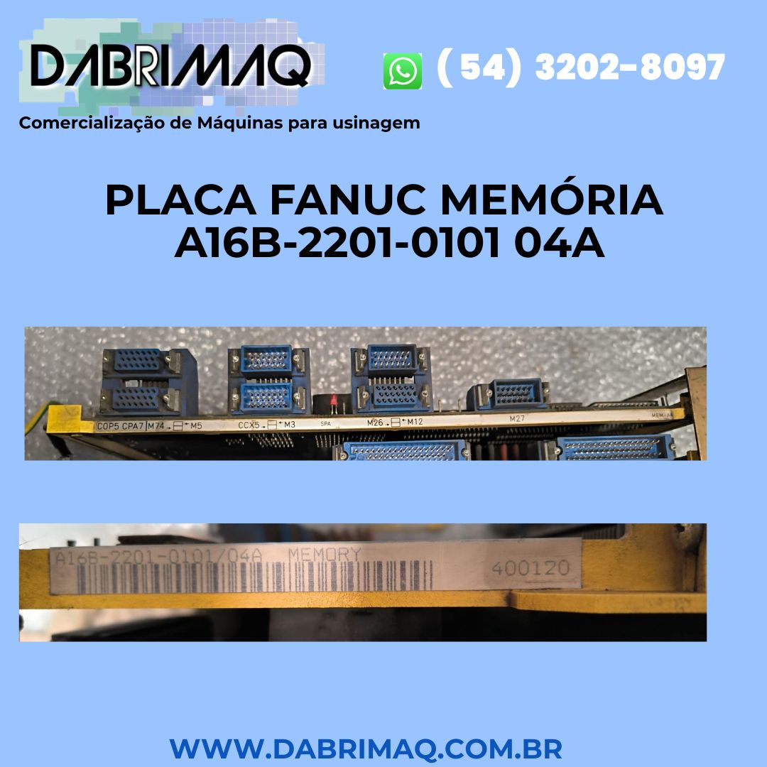 Placa Fanuc Memória A16B-2201-0101 04A