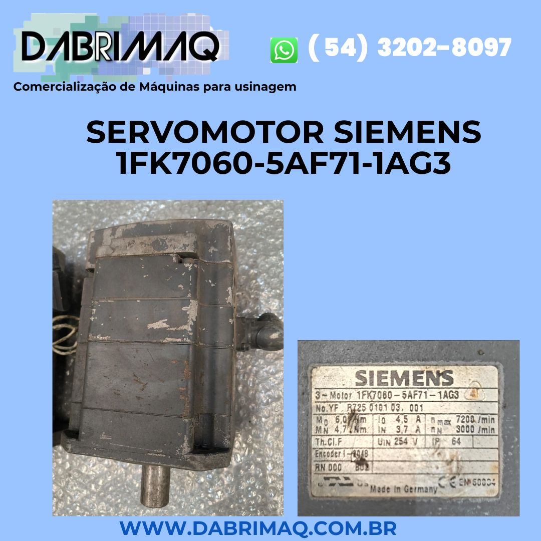 Servomotor Siemens 1FK7060-5AF71-1AG3