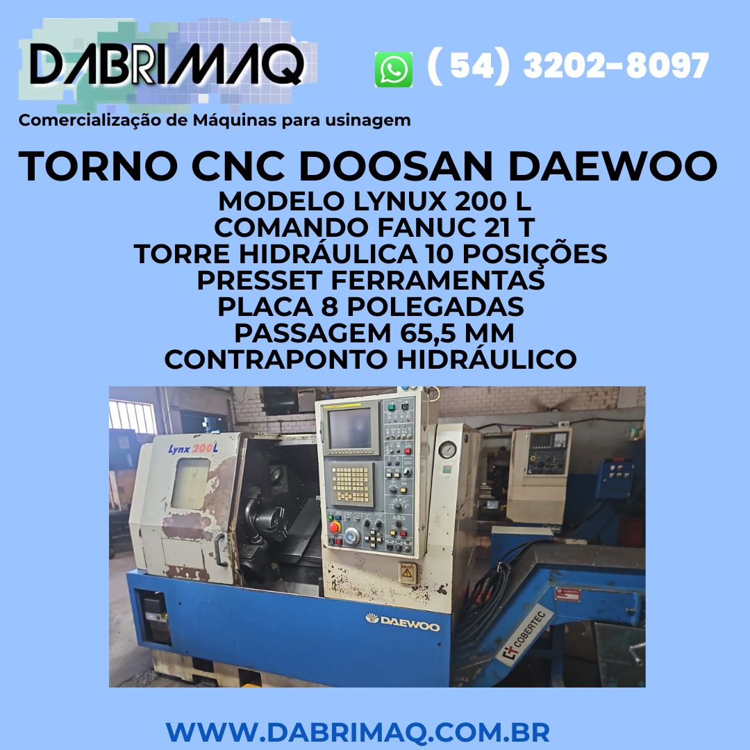 Torno CNC Doosan Daewoo Lynux 200 L