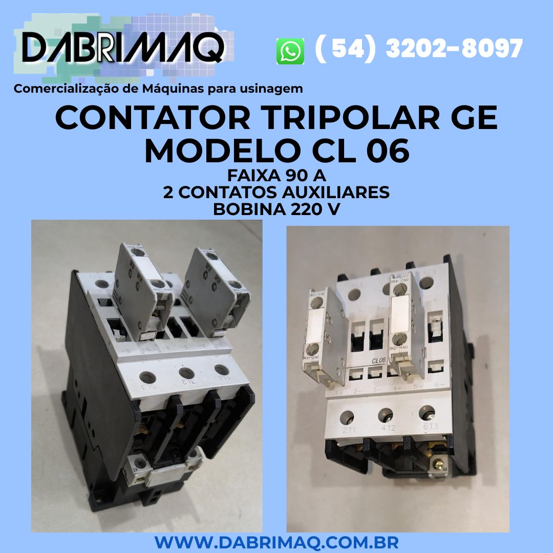 Contator Tripolar GE Modelo CL 06