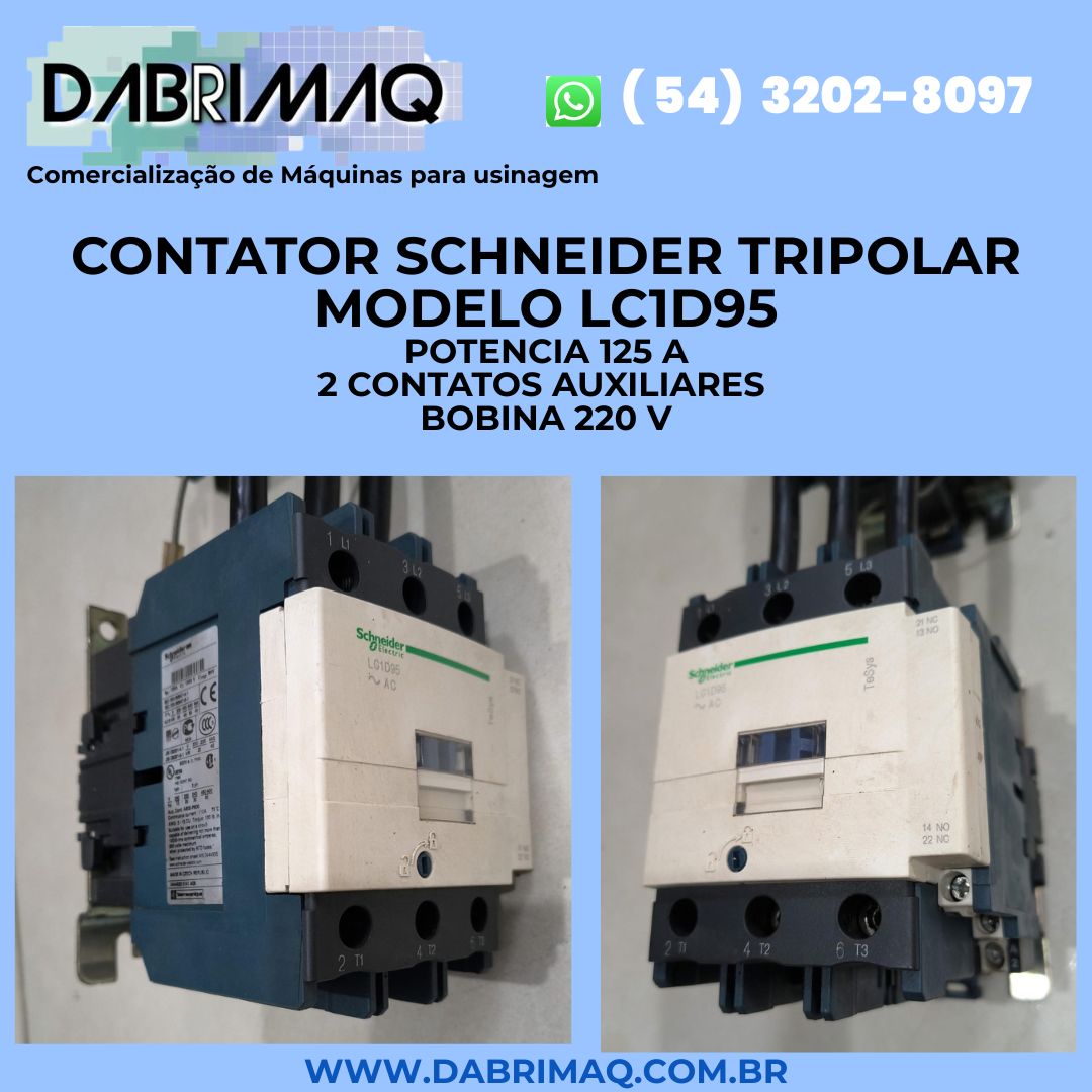 Contator Schneider tripolar Modelo LC1D95