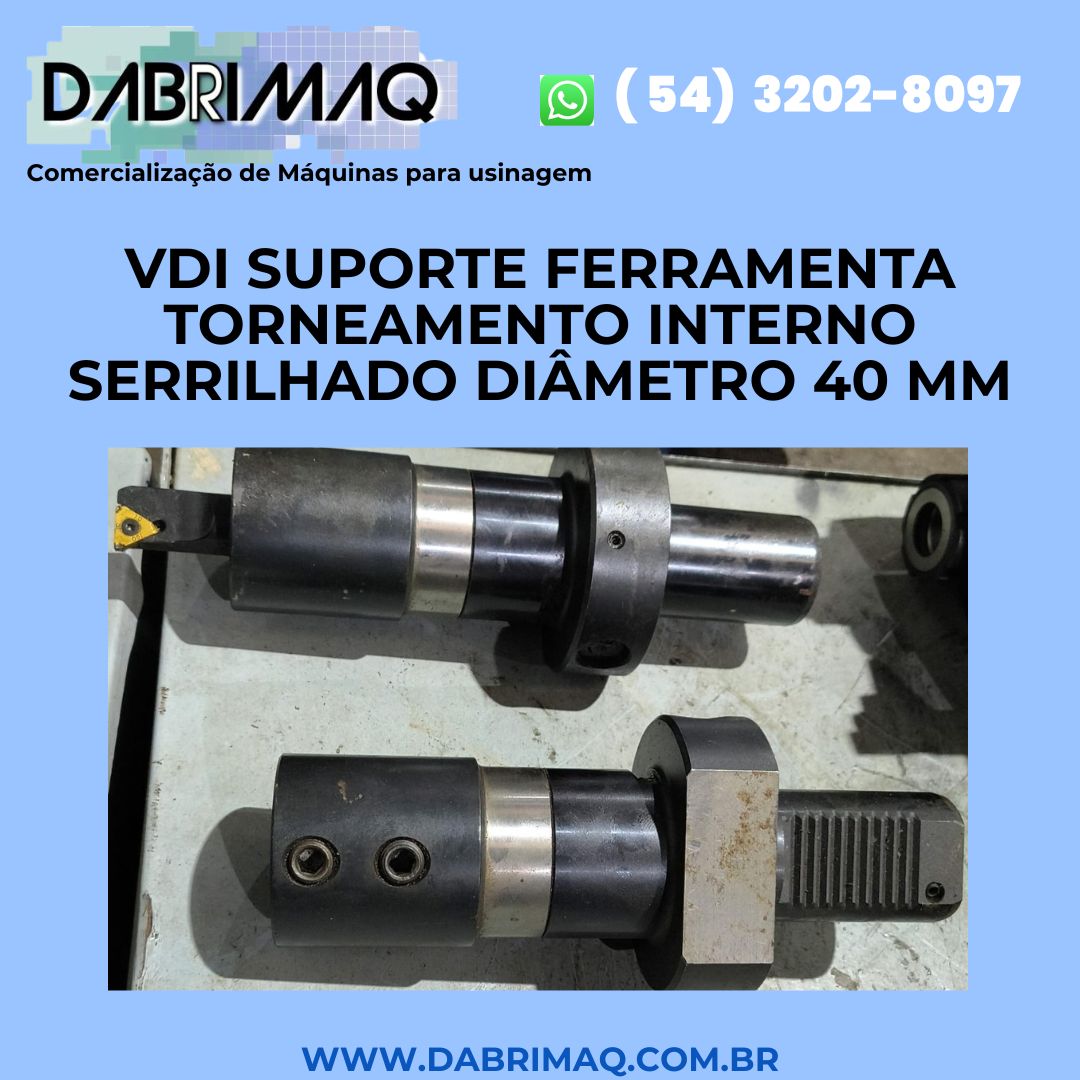 VDI suporte ferramenta torneamento interno serrilhado diâmetro 40 mm