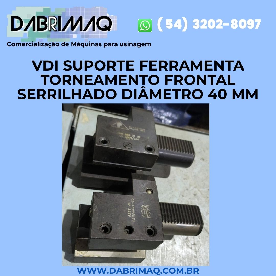 VDI suporte ferramenta torneamento frontal serrilhado diâmetro 40 mm