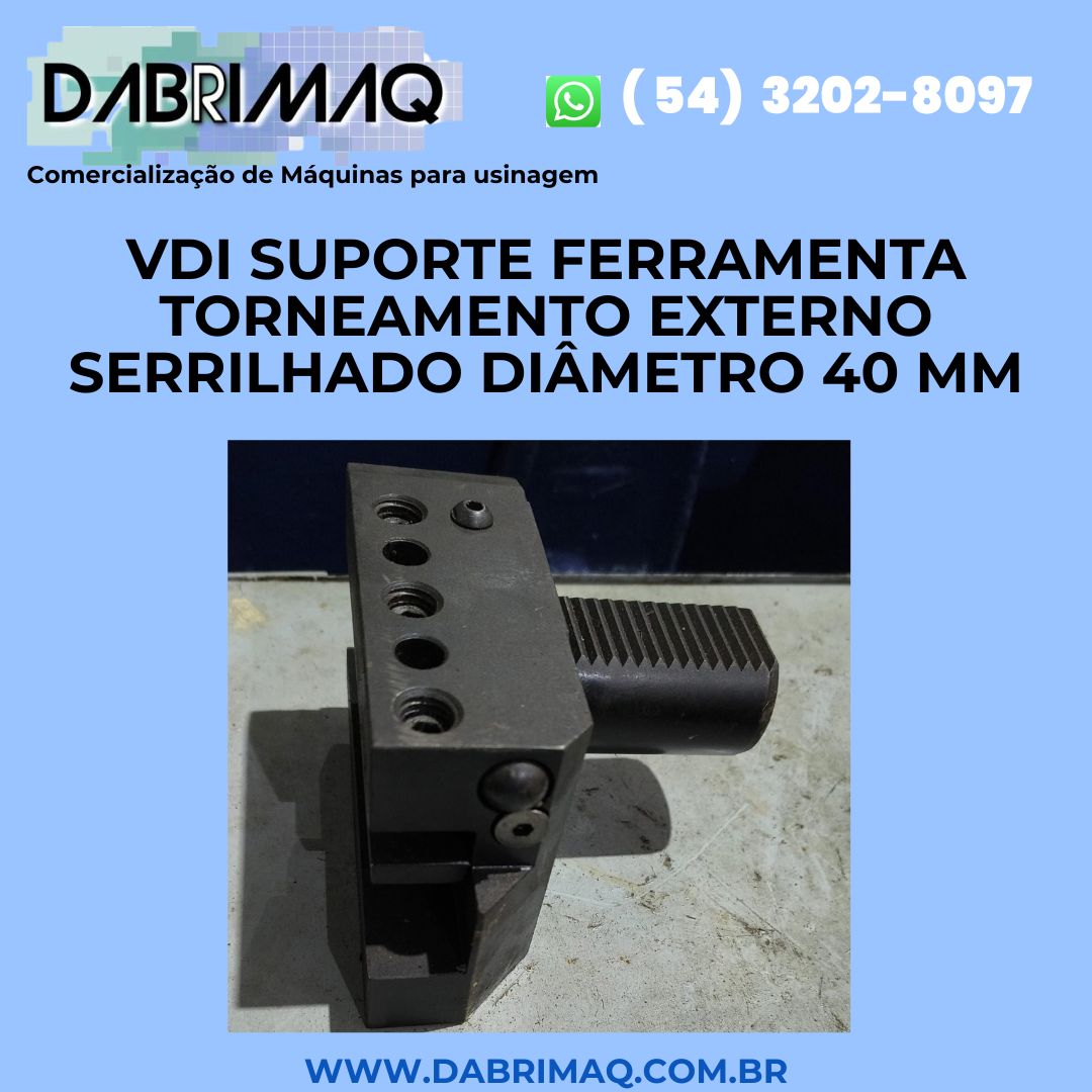 VDI suporte ferramenta torneamento externo serrilhado diâmetro 40 mm