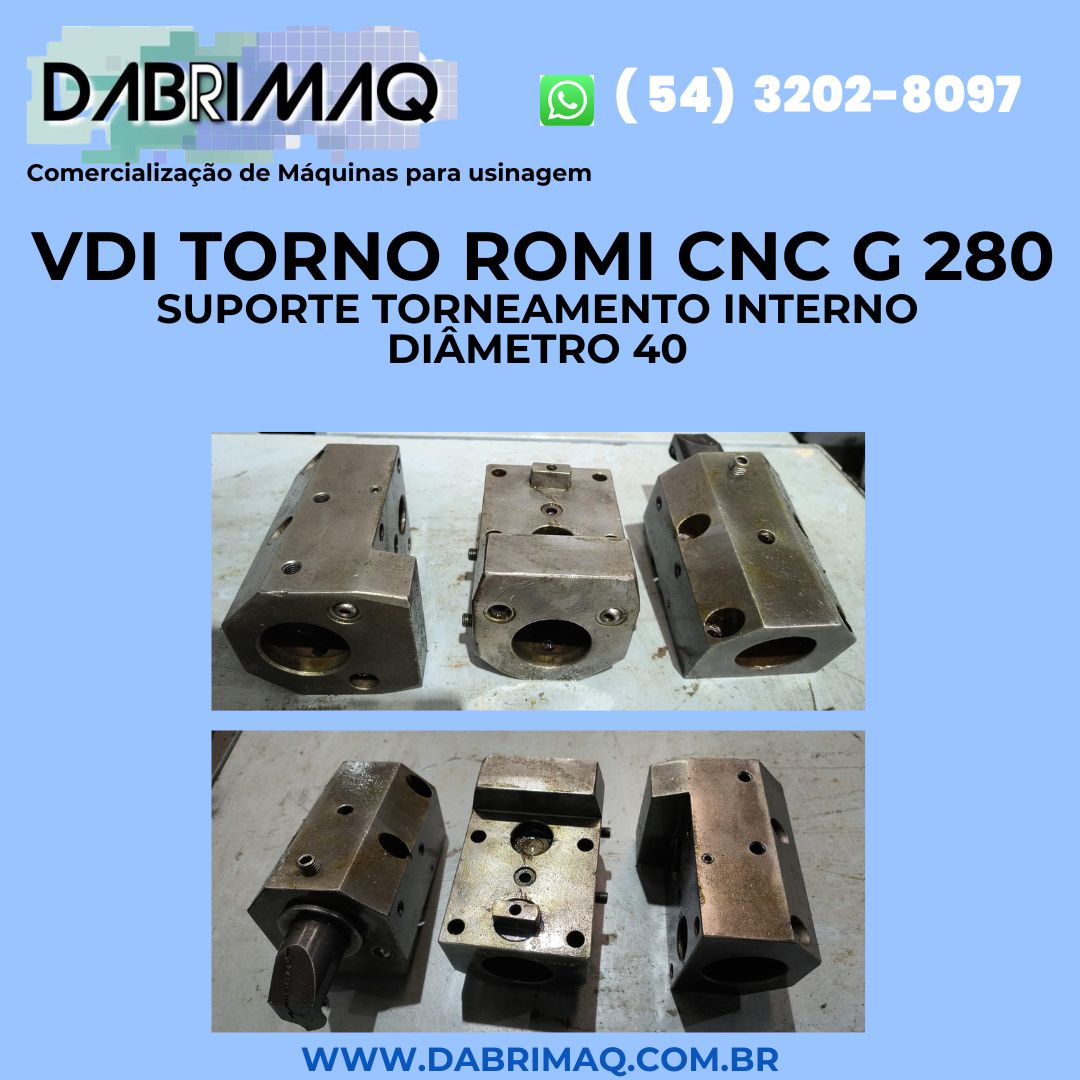 VDI Suporte torneamento interno torno Romi CNC G 280